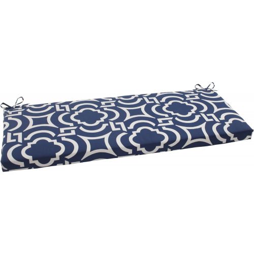  Pillow Perfect Outdoor Carmody Corded Oversized Rectangular Throw Pillow, Navy, Set of 2