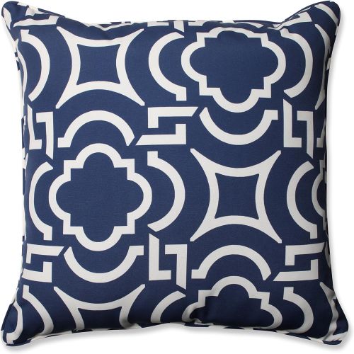  Pillow Perfect Outdoor Carmody Corded Oversized Rectangular Throw Pillow, Navy, Set of 2