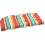Pillow Perfect Outdoor Westport Spring Wicker Loveseat Cushion, Multicolored