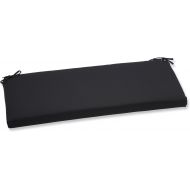 Pillow Perfect Indoor/Outdoor Bench Cushion with Sunbrella Canvas Black Fabric, 45 in. L X 18 in. W X 2.5 in. D