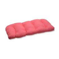Pillow Perfect Outdoor Fresco Melon Wicker Loveseat Cushion