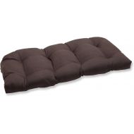 Pillow Perfect Outdoor Forsyth Chocolate Wicker Loveseat Cushion