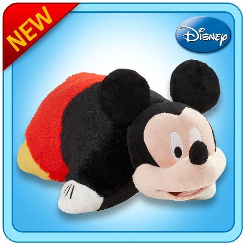  Pillow Pets Authentic Disney 18 Mickey Mouse, Folding Plush Pillow- Large