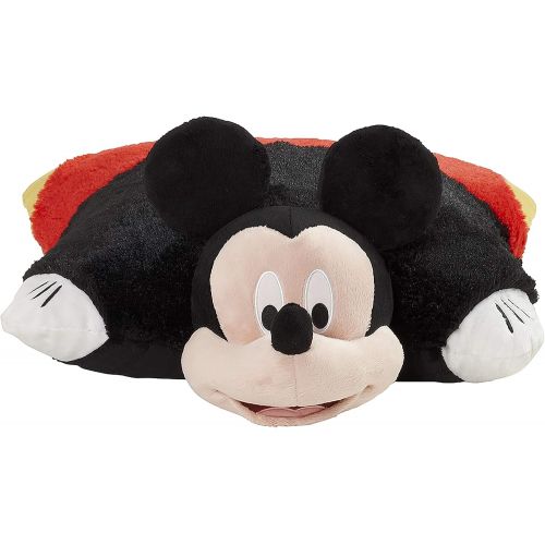  Pillow Pets Disney Mickey Mouse Stuffed Animal Plush, 16, Black/Red/Yellow
