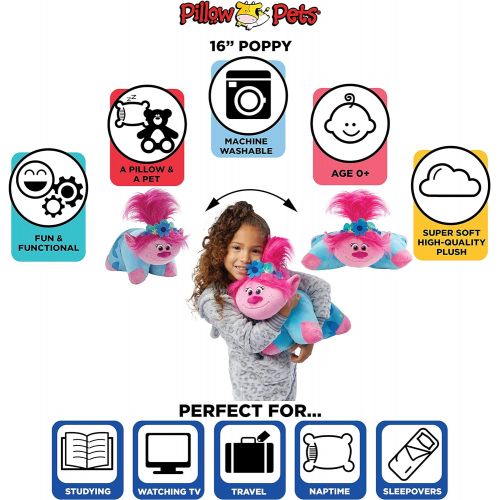 [아마존베스트]Pillow Pets DreamWorks Poppy Stuffed Animal  Trolls World Tour Plush Toy