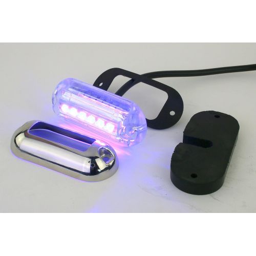  Pilotlights.net Waterproof Underwater Marine LED Pod Light - BLUE LED, Heavy duty, Waterproof 12 VDC