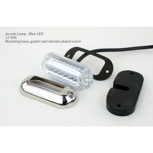  Pilotlights.net Waterproof Underwater Marine LED Pod Light - BLUE LED, Heavy duty, Waterproof 12 VDC