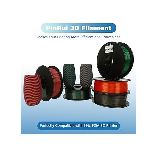  PLA Silk Filament 1.75mm 1KG, PinRui PLA 3D Printer Filament, No Warp Smooth Printing, Dimensional Accuracy +/- 0.03mm, Fit Most FDM Printer, Silk Olive Green
