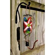 /PinairesCreations Glass Hummingbird Feeder Hand Painted