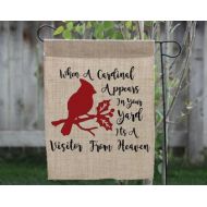 PineAndAspenBoutique Cardinal Heaven, Cardinal Decor, Cardinal Gifts, Cardinal Picture, Yard Flags, Garden Flag, Personalized Flag, Garden Decor, Birthday Gift