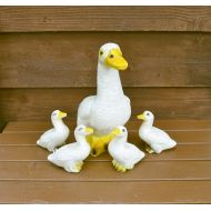 /PineSpringsCottage Chalkware Ducks, Vintage Garden Ducks, Duck Family, Ducklings, Chalk Birds