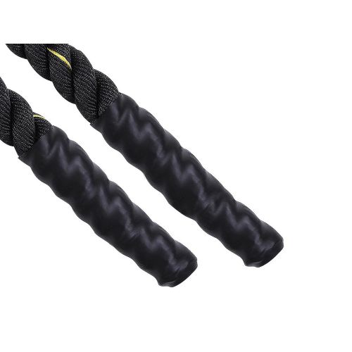 핑 Pingkay Comie 2 30ft Black Poly Dacron Battle Rope Exercise Workout Strength Training Rope Undulation Rope Fitness