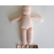 Pingvini Waldorf doll body, organic, 12 inch, blank doll, light skin, dark skin, color grown cotton, wool, doll making supplies