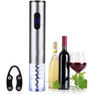 [아마존베스트]PiniceCore Electric Wine Bottle Openers Set Battery Operated Wine Opener Kit Cordless Automatic Corkscrew Combo Attached Foil Cutter Vacuum Seal Wine Aerator Pourer Stainless Steel