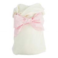 Snuggle Me Swaddle with Pinstripe Bow by Pink Elephant Organics