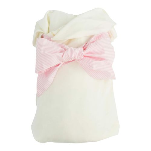  Snuggle Me Swaddle with Pinstripe Bow by Pink Elephant Organics