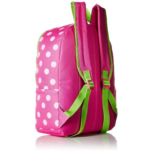  Pink Platinum Girls Dots and Stripes 16 Inch Backpack with Lunch Kit, Pink