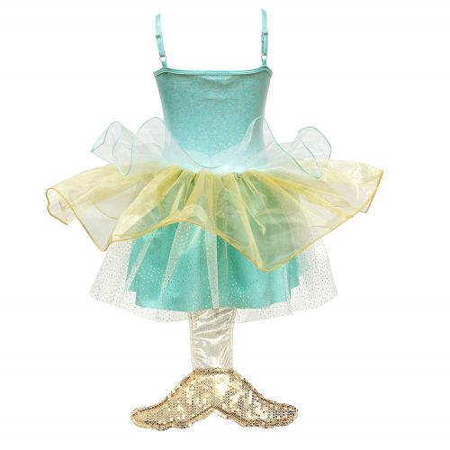  Pink Poppy Mermaid Princess Dress Costume Mint Gold