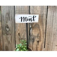 PinkBowParties Plant Markers, Garden Markers, Wooden Herb Markers, Double-sided