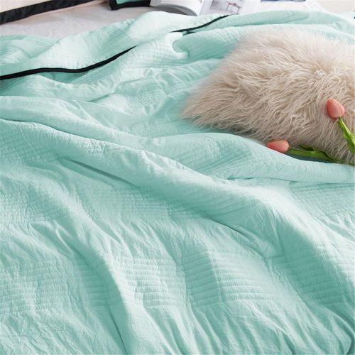  PinkMemory 3pc Quilt Sets with Matching Pillow Shams Solid Color BedspreadCoverlet Blanket Quilt Set for Teens Girls,Lightwight Microfiber,TwinFull Size-Mint,Full