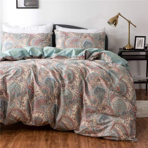  PinkMemory Bedding Duvet Cover Twin Floral Boho Hotel Bedding Collection Twin XL Ultra Soft 100% Cotton Boys Girls