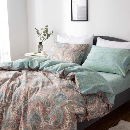  PinkMemory Bedding Duvet Cover Twin Floral Boho Hotel Bedding Collection Twin XL Ultra Soft 100% Cotton Boys Girls