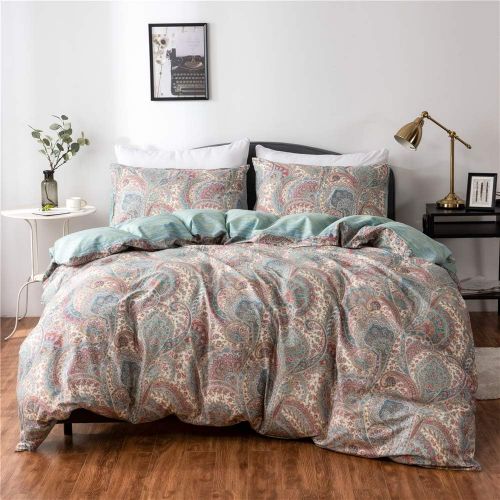  PinkMemory Bedding Duvet Cover Twin Floral Boho Hotel Bedding Collection Twin XL Ultra Soft 100% Cotton Boys Girls