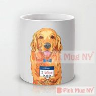 /Personalized mug cup designed PinkMugNY - I love DAD - Retriever - Fathers Day