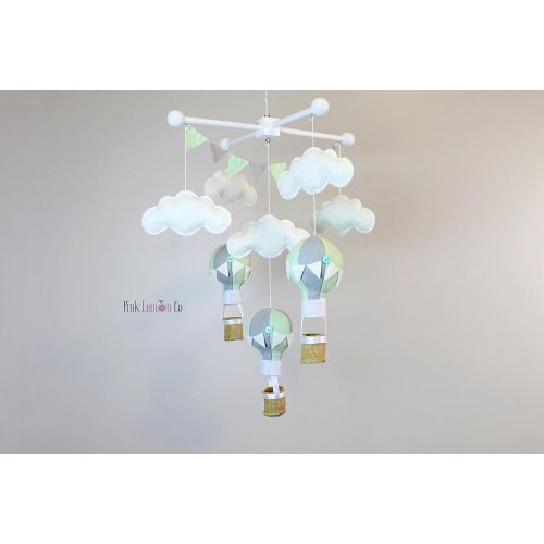  Pinklemonco hot air balloon mobile hot air balloon nursery