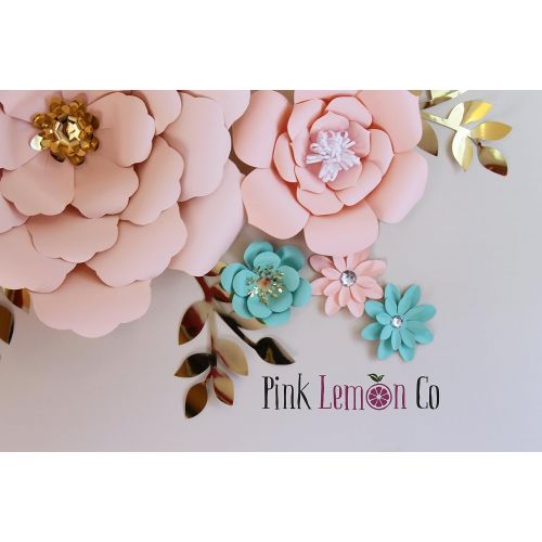  Pinklemonco Nursery wall art nursery wall stickers paper flower giant paper flowers floral nursery