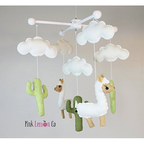  Pinklemonco llama baby mobile llama nursery decor crib baby mobile nursery decor girls nursery decor baby mobiles nursery baby mobile nursery baby mobiles felt baby mobile handmade baby mobile