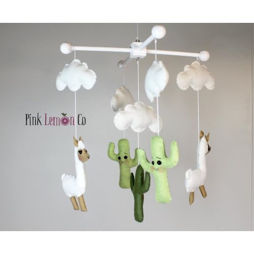  Pinklemonco llama baby mobile llama nursery decor crib baby mobile nursery decor girls nursery decor baby mobiles nursery baby mobile nursery baby mobiles felt baby mobile handmade baby mobile