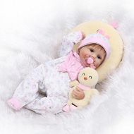Lilith 17 Inch 43cm Real Life Like Reborn Doll Soft Silicone Baby Girl Realistic Looking Baby Dolls Kids Playmate Toy Birthday Present Xmas Gift