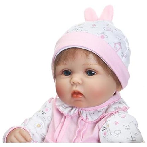  Lilith 17 Inch 43cm Real Life Like Reborn Doll Soft Silicone Baby Girl Realistic Looking Baby Dolls Kids Playmate Toy Birthday Present Xmas Gift