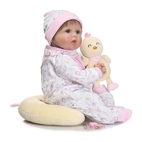  Lilith 17 Inch 43cm Real Life Like Reborn Doll Soft Silicone Baby Girl Realistic Looking Baby Dolls Kids Playmate Toy Birthday Present Xmas Gift