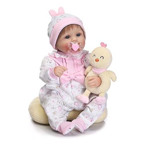  Lilith 17 Inch 43cm Real Life Like Reborn Doll Soft Silicone Baby Girl Realistic Looking Baby Dolls Kids Playmate Toy Birthday Present Xmas Gift