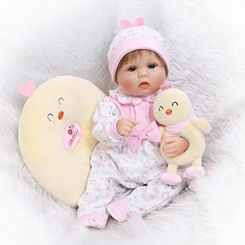  Lilith 17 Inch 43cm Real Life Like Reborn Doll Soft Silicone Baby Girl Realistic Looking Baby Dolls Kids Playmate Toy Birthday Present Xmas Gift