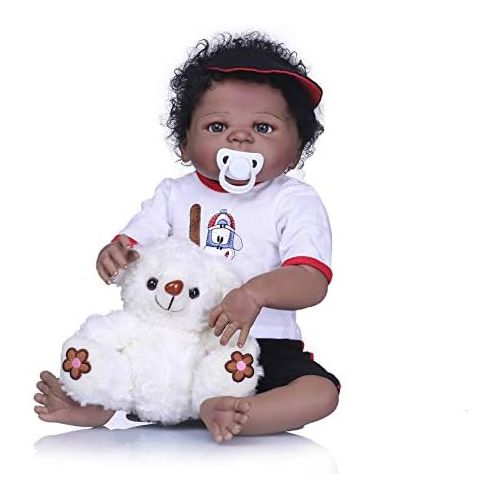  Lilith Real Life Like Reborn Baby Boy Doll 23Inch 57cm Reborn Baby Doll Soft Silicone Vinyl Child Growth Partner Magnet Pacifier