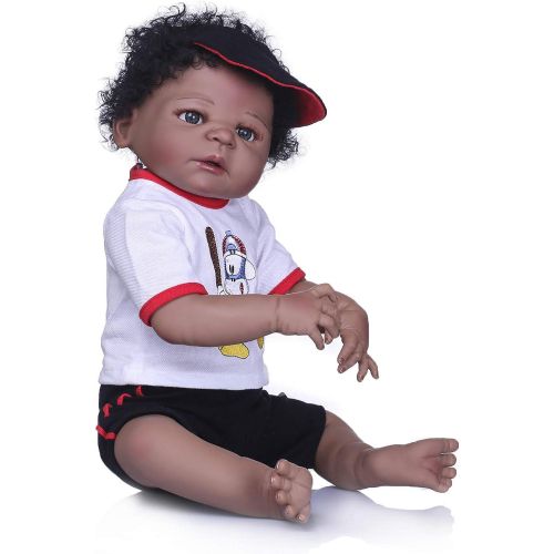  Lilith Real Life Like Reborn Baby Boy Doll 23Inch 57cm Reborn Baby Doll Soft Silicone Vinyl Child Growth Partner Magnet Pacifier