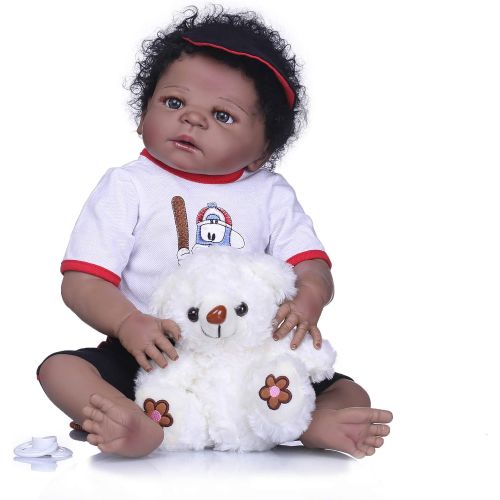  Lilith Real Life Like Reborn Baby Boy Doll 23Inch 57cm Reborn Baby Doll Soft Silicone Vinyl Child Growth Partner Magnet Pacifier