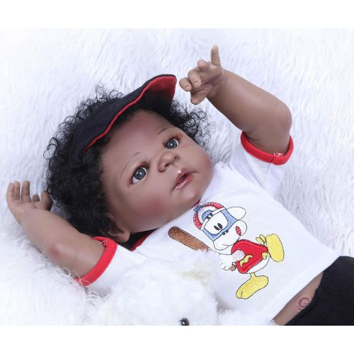  Lilith Real Life Like Reborn Baby Boy Doll 23Inch 57cm Reborn Baby Doll Soft Silicone Vinyl Child Growth Partner Magnet Pacifier