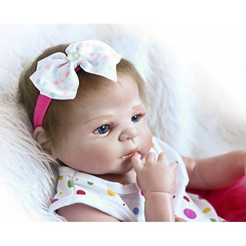  Lilith 23 Inch 57cm Realistic Looking Baby Girl Doll Awake Soft Silicone Full Body Vinyl Lifelike Reborn Baby Dolls Toddler Magnet Pacifier Anatomically Correct (Reborn Doll Girl)