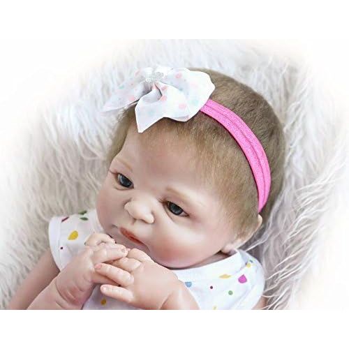  Lilith 23 Inch 57cm Realistic Looking Baby Girl Doll Awake Soft Silicone Full Body Vinyl Lifelike Reborn Baby Dolls Toddler Magnet Pacifier Anatomically Correct (Reborn Doll Girl)