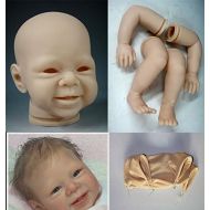 Lilith Unpainted Soft Vinyl Silicone Reborn Baby Doll Kit Set Including Head, Legs, Arms and Cloth Body Slip, Finished Size 22 Inch