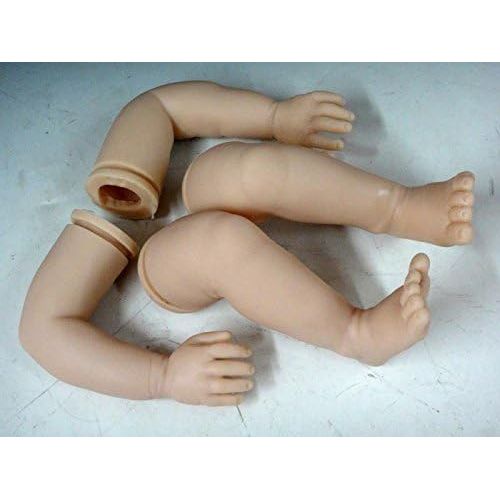  Lilith Unpainted Soft Vinyl Silicone Reborn Baby Doll Kit Set Including Head, Legs, Arms and Cloth Body Slip, Finished Size 22 Inch