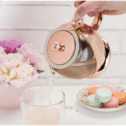 Pinky Up 5046 Teapot and Infuser, One Size, Gold