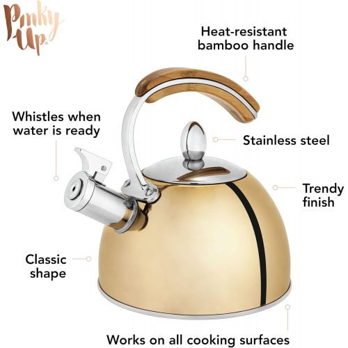  [아마존베스트]Pinky Up Presley Tea Kettle, One Size, Gold