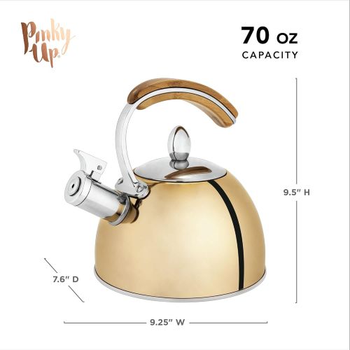  [아마존베스트]Pinky Up Presley Tea Kettle, One Size, Gold