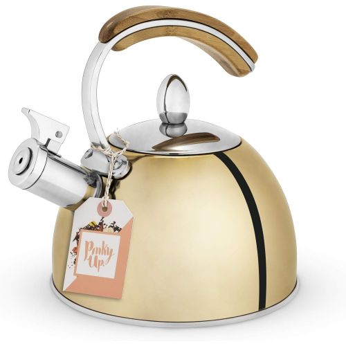  [아마존베스트]Pinky Up Presley Tea Kettle, One Size, Gold