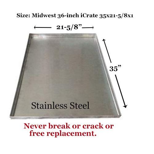  Pinnacle Systems Replacement Tray For Dog Crate  Chew-Proof and Crack-Proof Metal Pan for Dog Crates Lifetime Guarantee -36 Inch